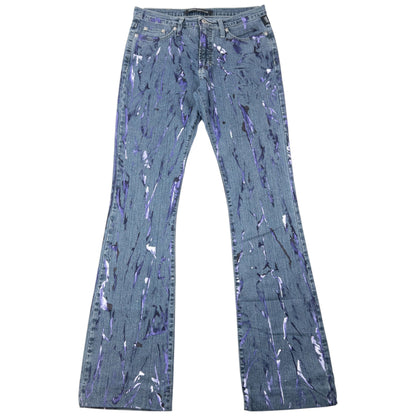 Vintage 2000s Versace Jeans Couture Painted Denim Jeans Womens Size W30 | W30, Blue