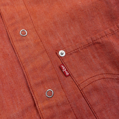 Vintage 2000s Levi's Engineered Garments Snap Button Up Denim Shirt Size S | Small, Orange