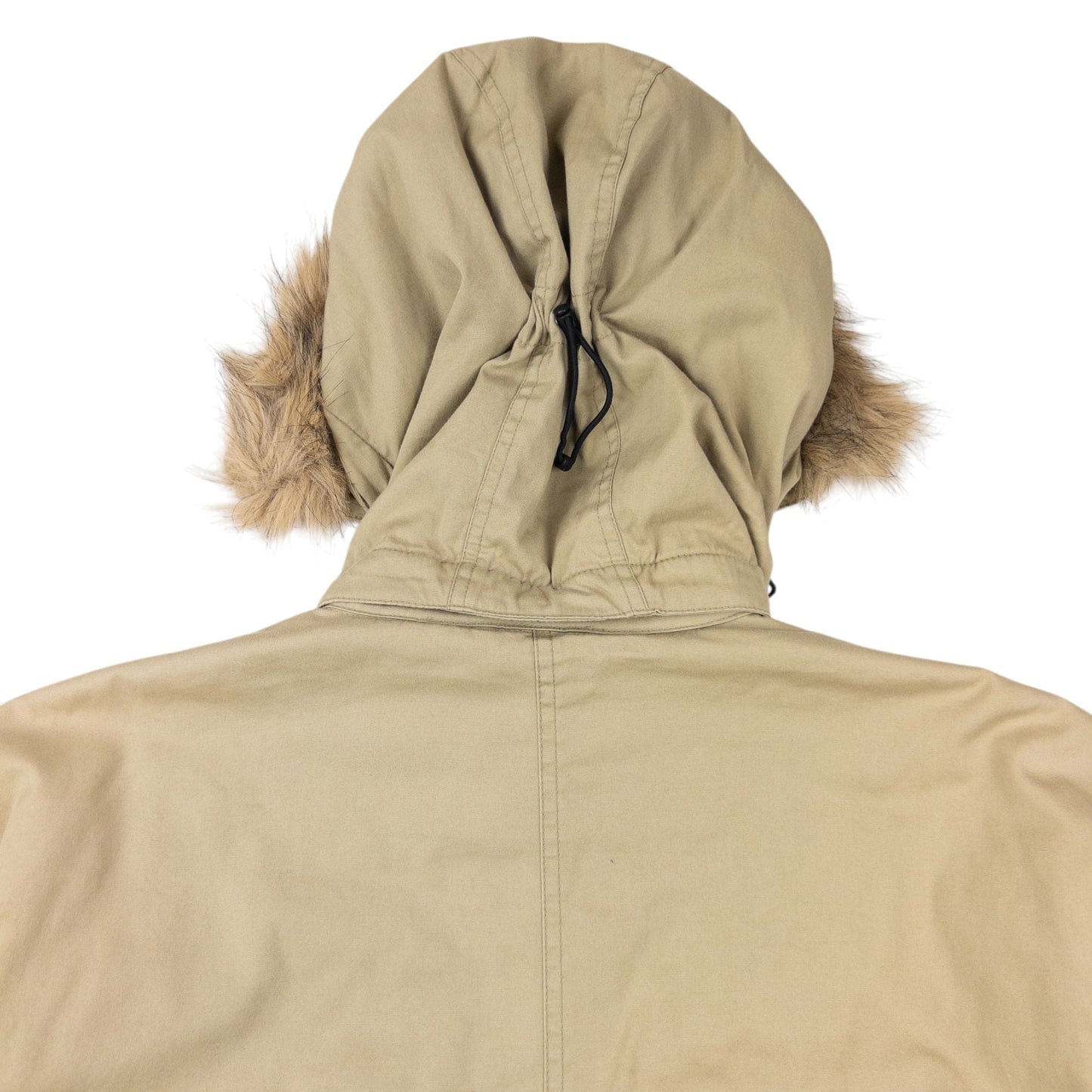 Vintage Stussy Fur Hood Padded Zip Up Jacket Size L