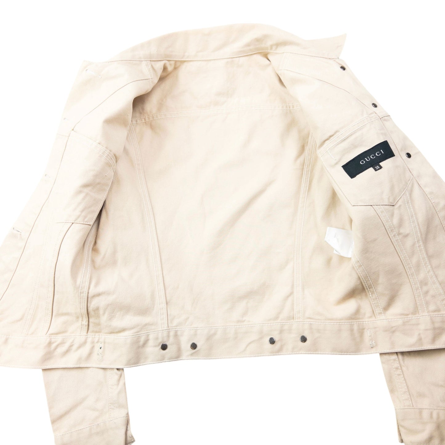 Vintage 2000s Gucci By Tom Ford Button Up Denim Jacket Womens Size S | Small, Cream