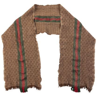 Vintage 2000s Gucci Monogram Wool Scarf | O/S, Multicoloured