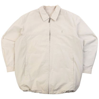 Vintage 90s YSL Yves Saint Laurent Harrington Jacket Size M | Medium, Cream