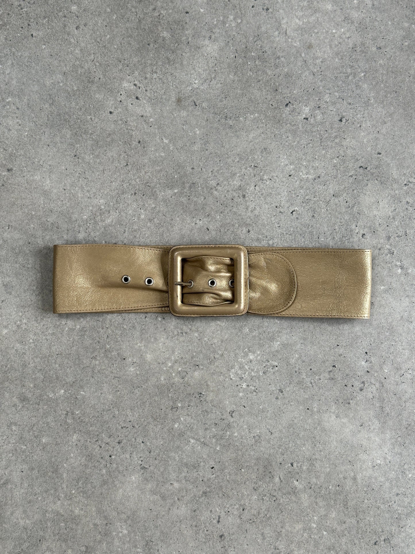 Vintage 1990s Leather Chunky Belt - W25-30