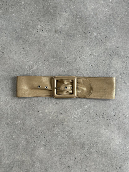 Vintage 1990s Leather Chunky Belt - W25-30