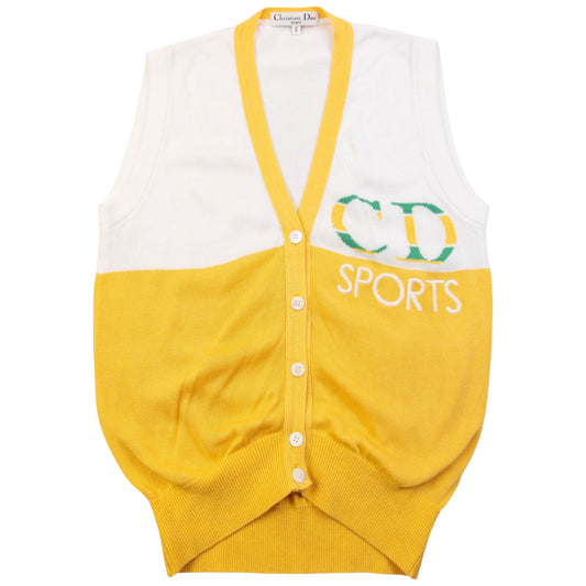 Vintage 2000s Dior Sports Button Up Sweater Vest Womens Size S | Small, Multicoloured