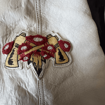 Avirex 'Sioux Chiefs' Leather Varsity Jacket - M | Medium, Black