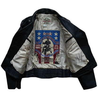 Avirex Leather Biker Jacket - L