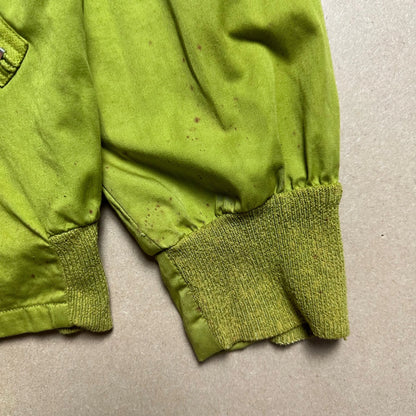 S/S 1988 Lime Green Raso Gommato Double Collar Bomber Jacket