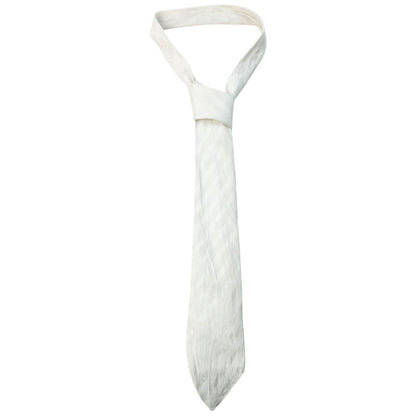 Vintage 90s Dior Monogram Stripe Silk Tie | O/S, White