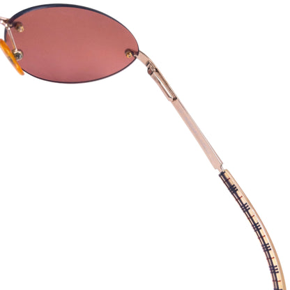 Vintage 2000s Burberry Nova Check Rimless Sunglasses | O/S, Gold