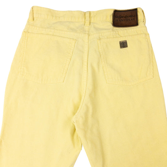 Vintage YSL Yves Saint Laurent Embossed Corduroy Trousers Size W30