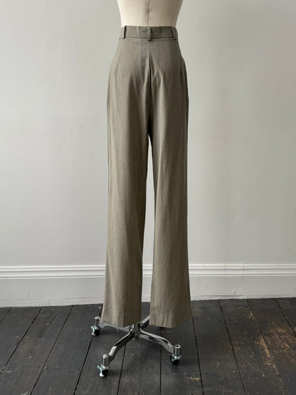 Max Mara 1990s Pure Wool High Waisted Straight Leg Trousers - W24