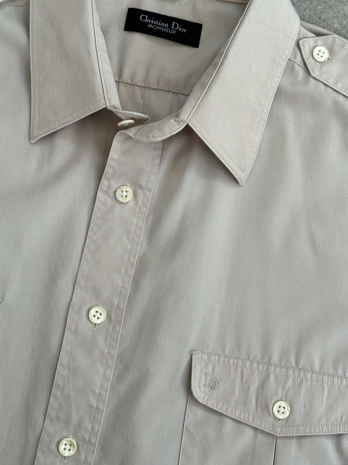 Christian Dior Monsieur 1990s Cotton Short Sleeve Shirt - L