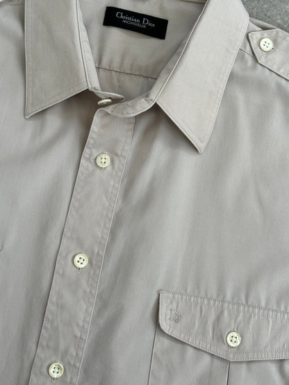Christian Dior Monsieur 1990s Cotton Short Sleeve Shirt - L