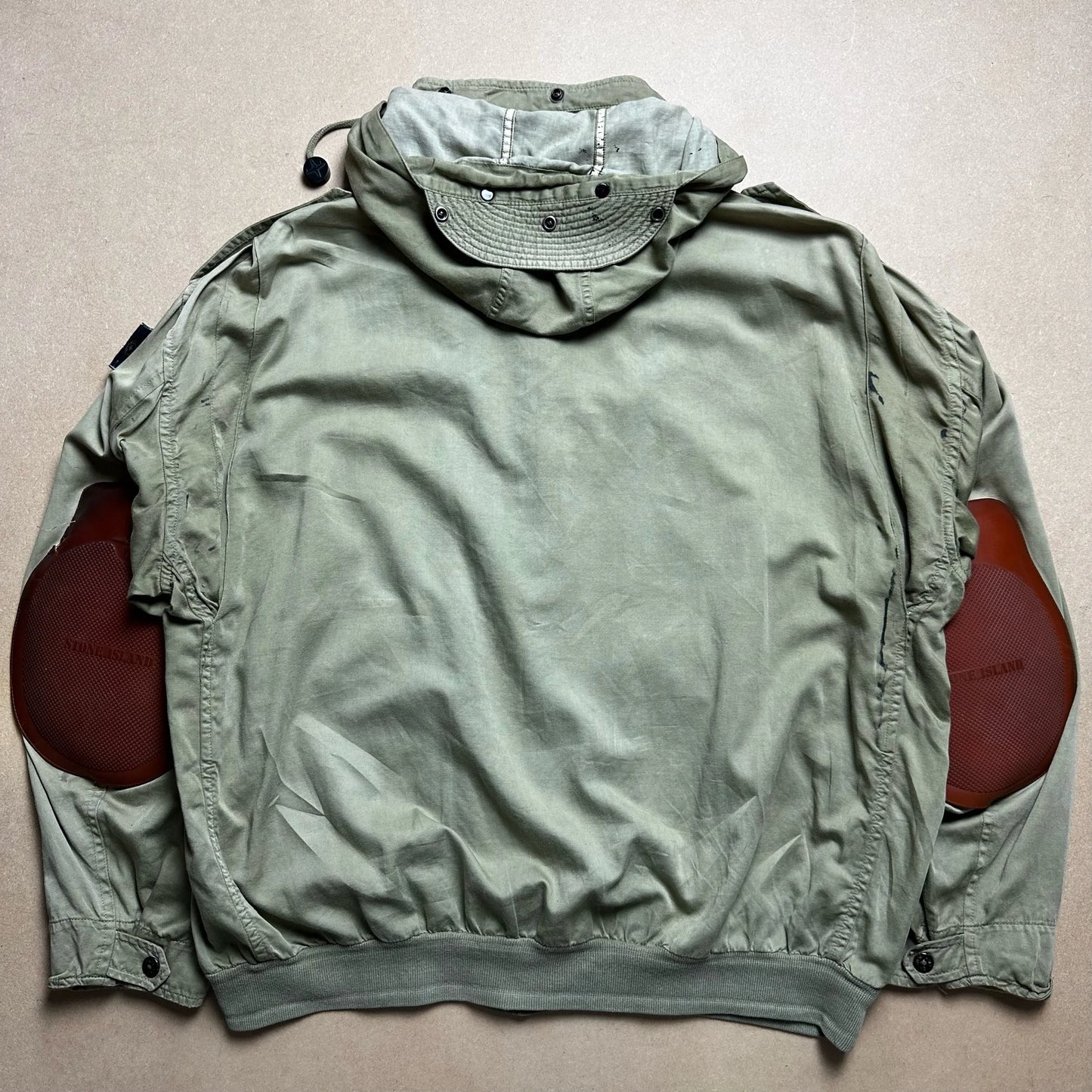 S/S 1988 Sage Green Raso Gommato Vulcanised Rubber Flight Jacket