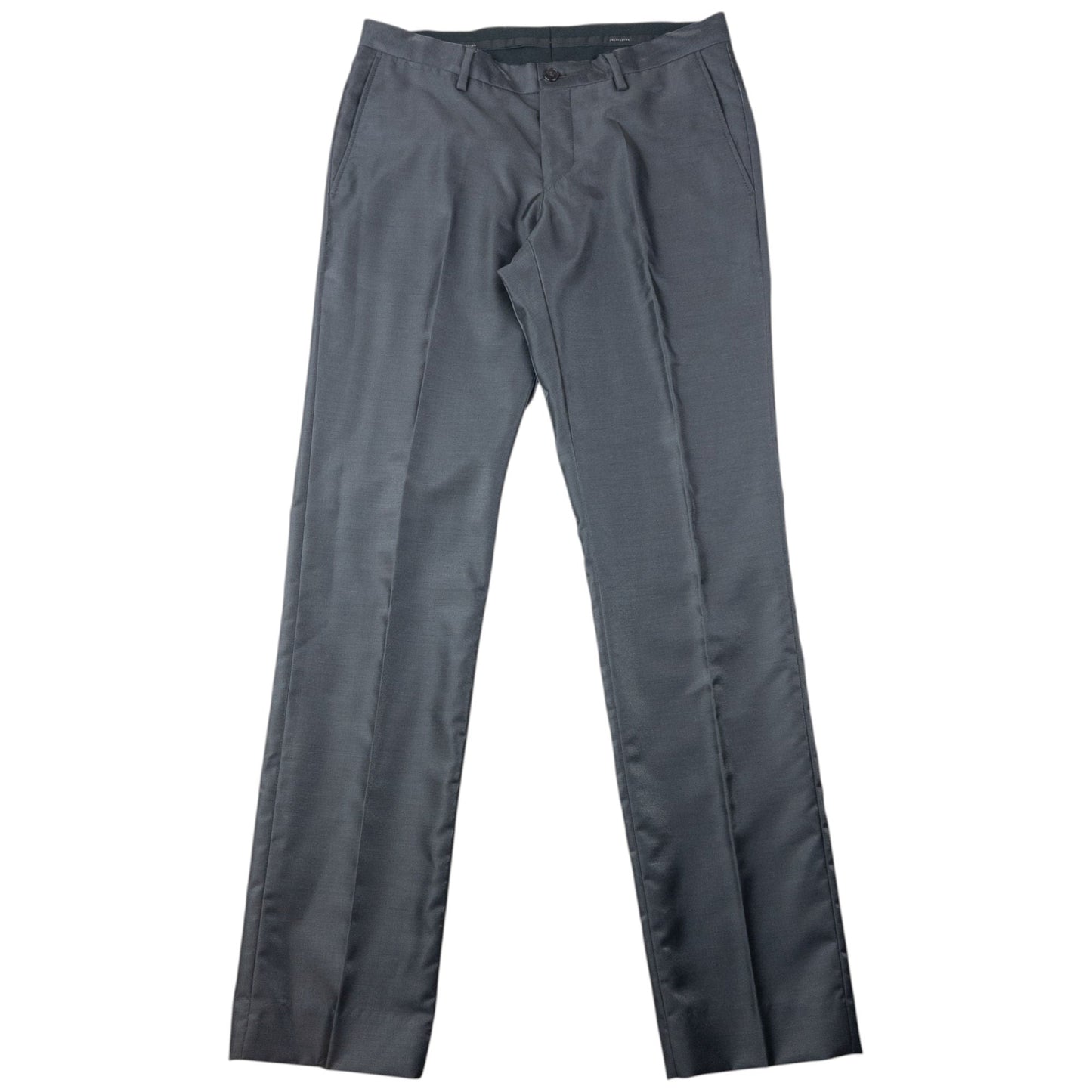 Vintage 2000s Versace Collection Iridescent Wool Jacket & Trousers Suit Set Size L | Large, Grey
