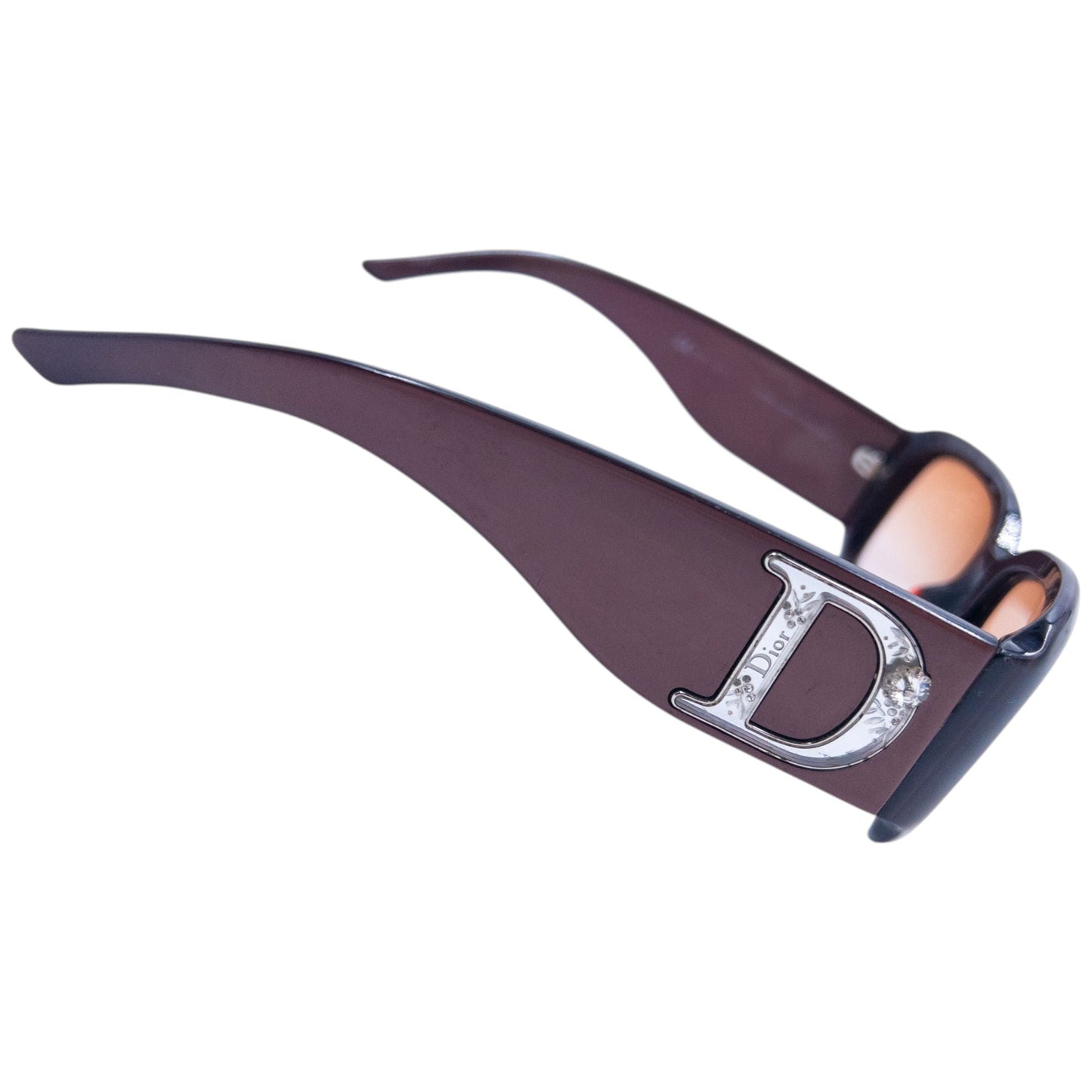 Vintage 2000s Dior Diamonte Jewel Sunglasses | O/S, Brown