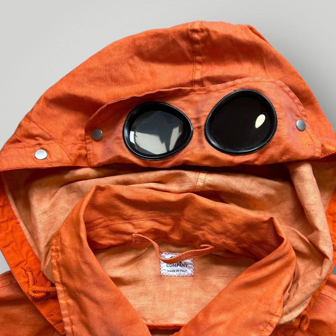 SS 2005 C.P. Company Rubberised Nylon-Linen Mille Miglia Goggle Jacket 52