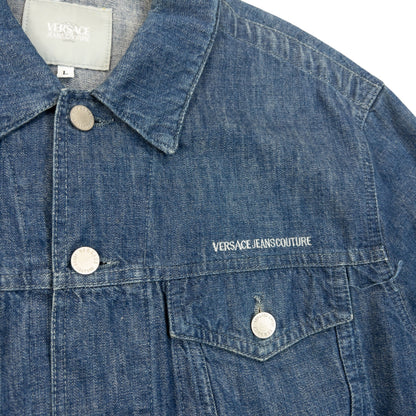 Vintage 2000s Versace Jeans Couture Button Up Denim Jacket Size S | Small, Blue