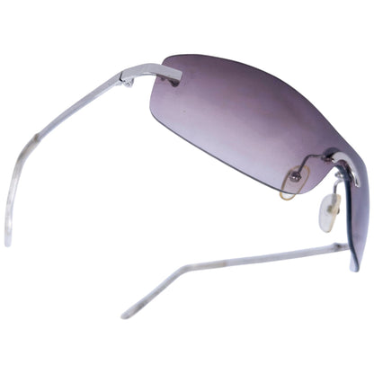 Vintage 2000s Burberry Nova Check Rimless Sunglasses | O/S, Brown