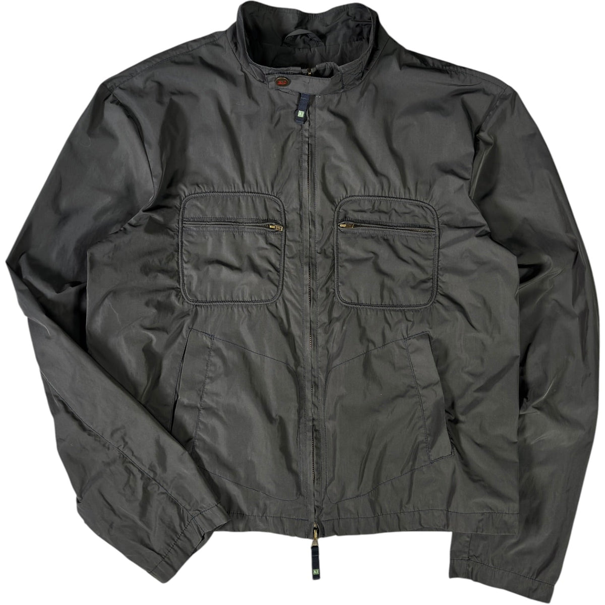 Armani Jeans 00's Dark Grey Cropped Multipocket Jacket XL | XL, Grey