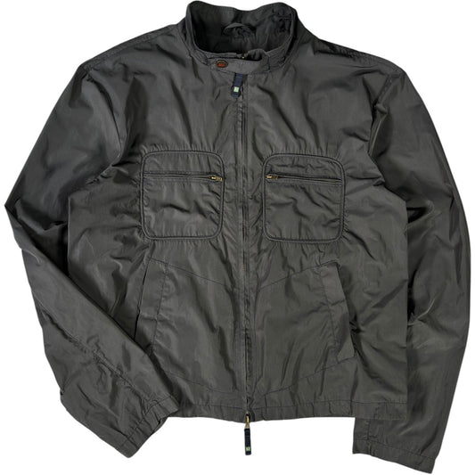 Armani Jeans 00's Dark Grey Cropped Multipocket Jacket XL | XL, Grey