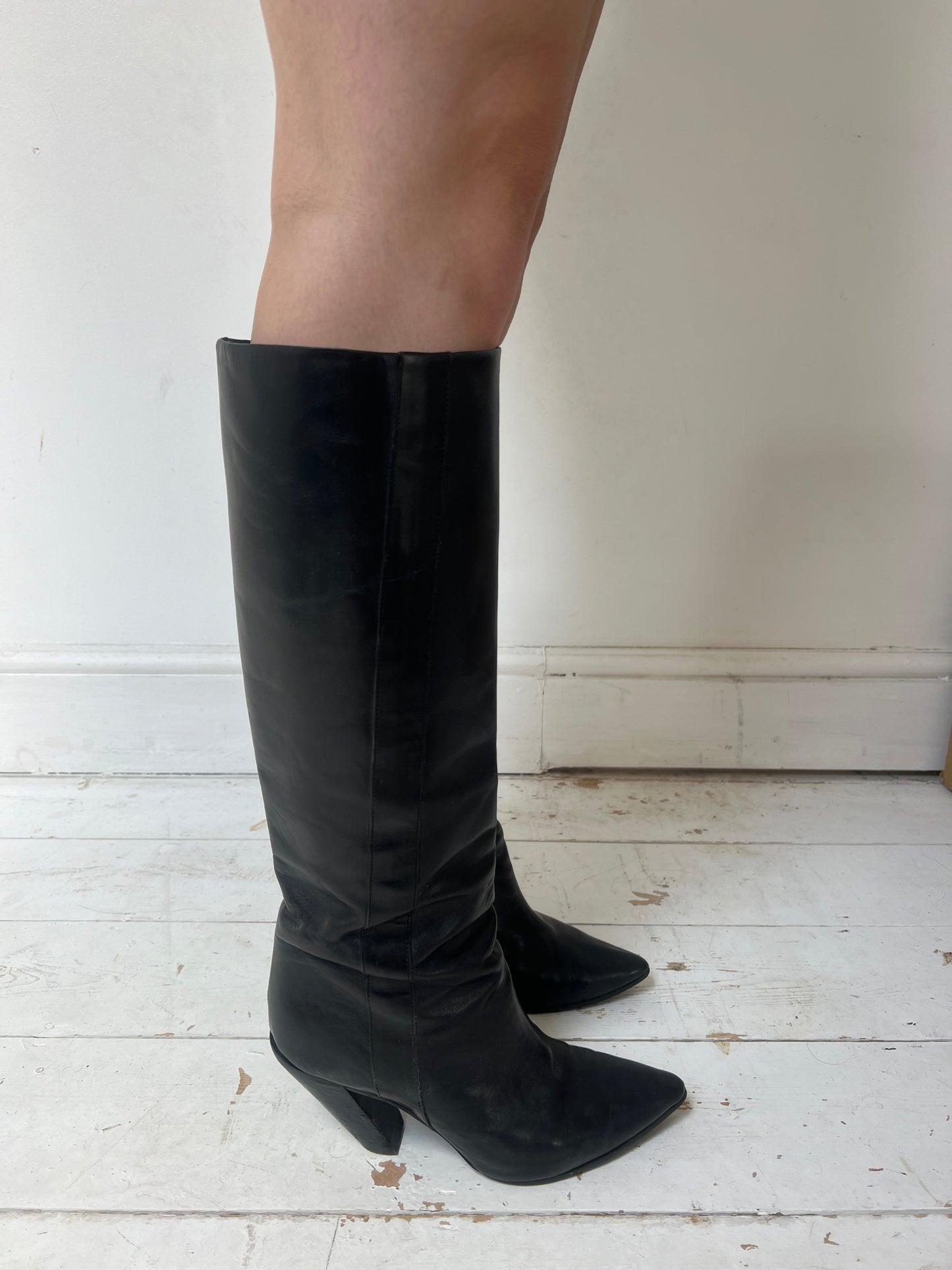 AF VANDEVORST KNEE HIGH BOOTS (EU 39) | DEFAULT TITLE, Black