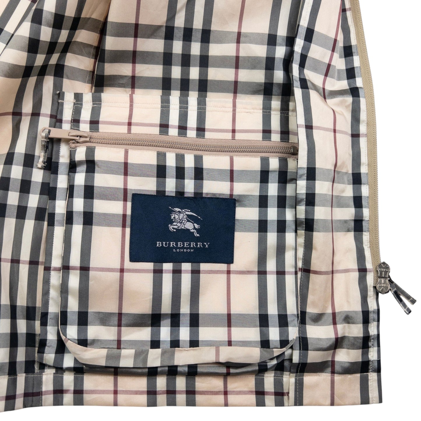 Vintage Burberry Nova Check Packable Jacket Size XL