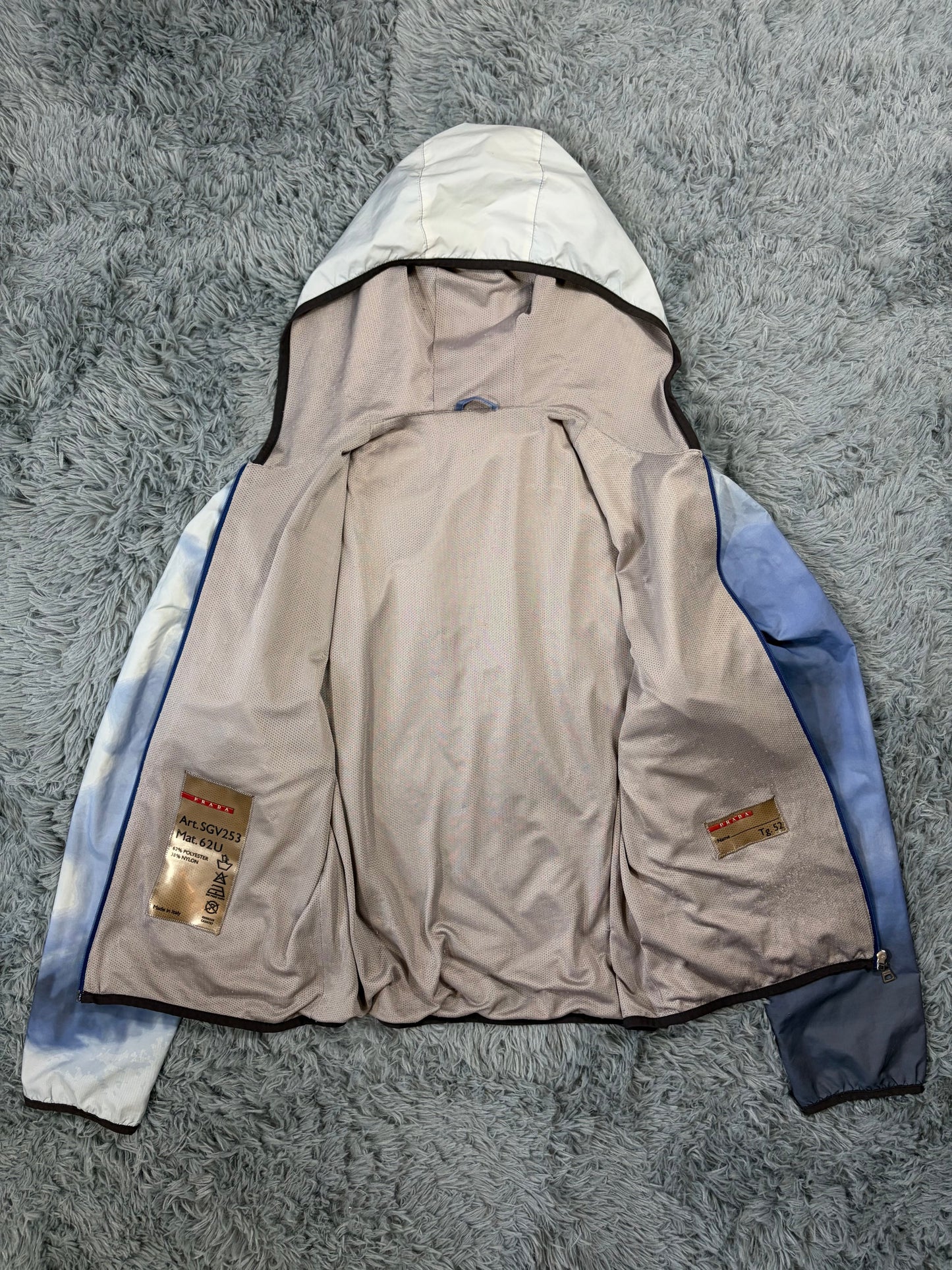 Prada Sport SS00 X-Ray Cloud Hooded Nylon Jacket- IT52 (M/L) | O/S, Multicoloured