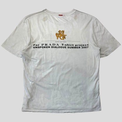 Prada Sport 2007 Unspoken Dialogue Graphic T-shirt - M | Default Title, White
