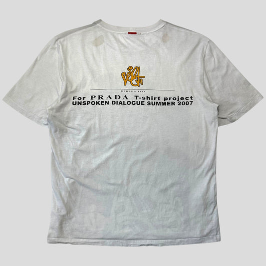 Prada Sport 2007 Unspoken Dialogue Graphic T-shirt - M | Default Title, White