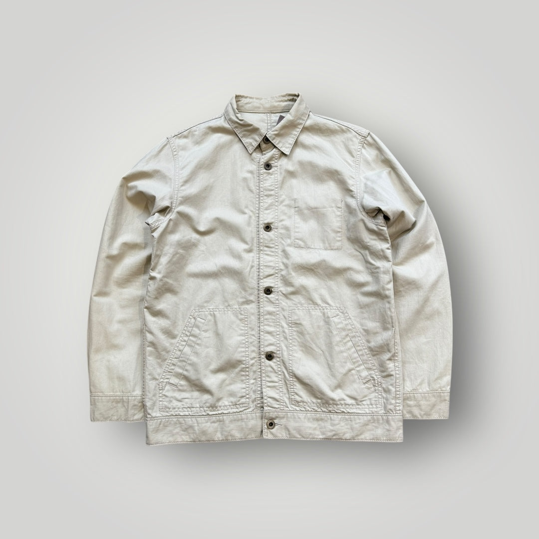 Beams Linen Mix Button Up Over Shirt M/L | Default Title, Sand