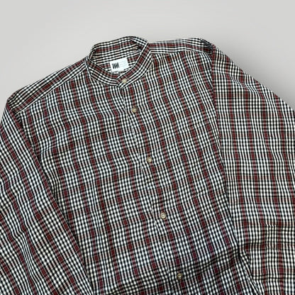Issey Miyake Band Collar Check Shirt M