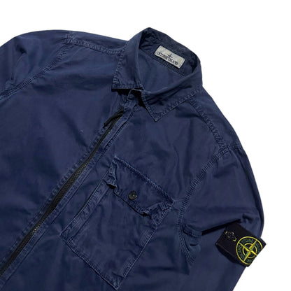 Stone Island Zip Up Canvas Overshirt