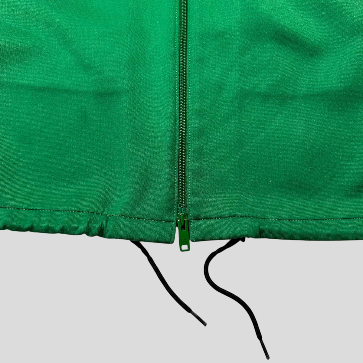 Prada 2018 Rubber Race Logo Technical Jersey Parka Jacket - XS (M) | Green