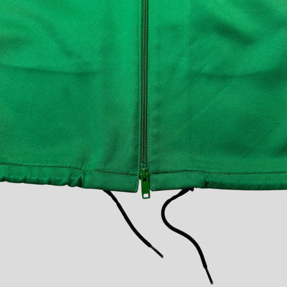 Prada 2018 Rubber Race Logo Technical Jersey Parka Jacket - XS (M) | Green