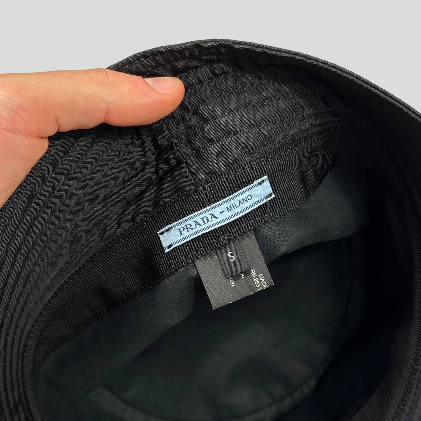 Prada Milano Nylon Bucket Hat - S/M