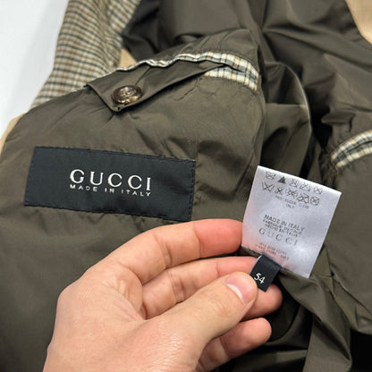 Gucci 2009 Plaid Web Leather Detailed Hunting Harrington - IT54 (L)