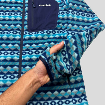 Montbell 00’s Climaplus Aztec Fleece Jacket - S/M | Default Title, Blue