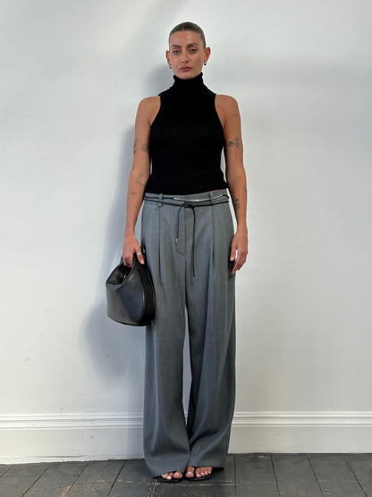 Vintage Sleeveless Roll Neck Top - M