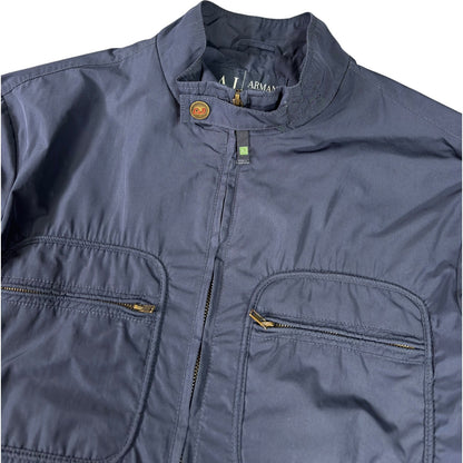 Armani Jeans 00's Navy Cropped Multipocket Jacket M | Medium, Navy
