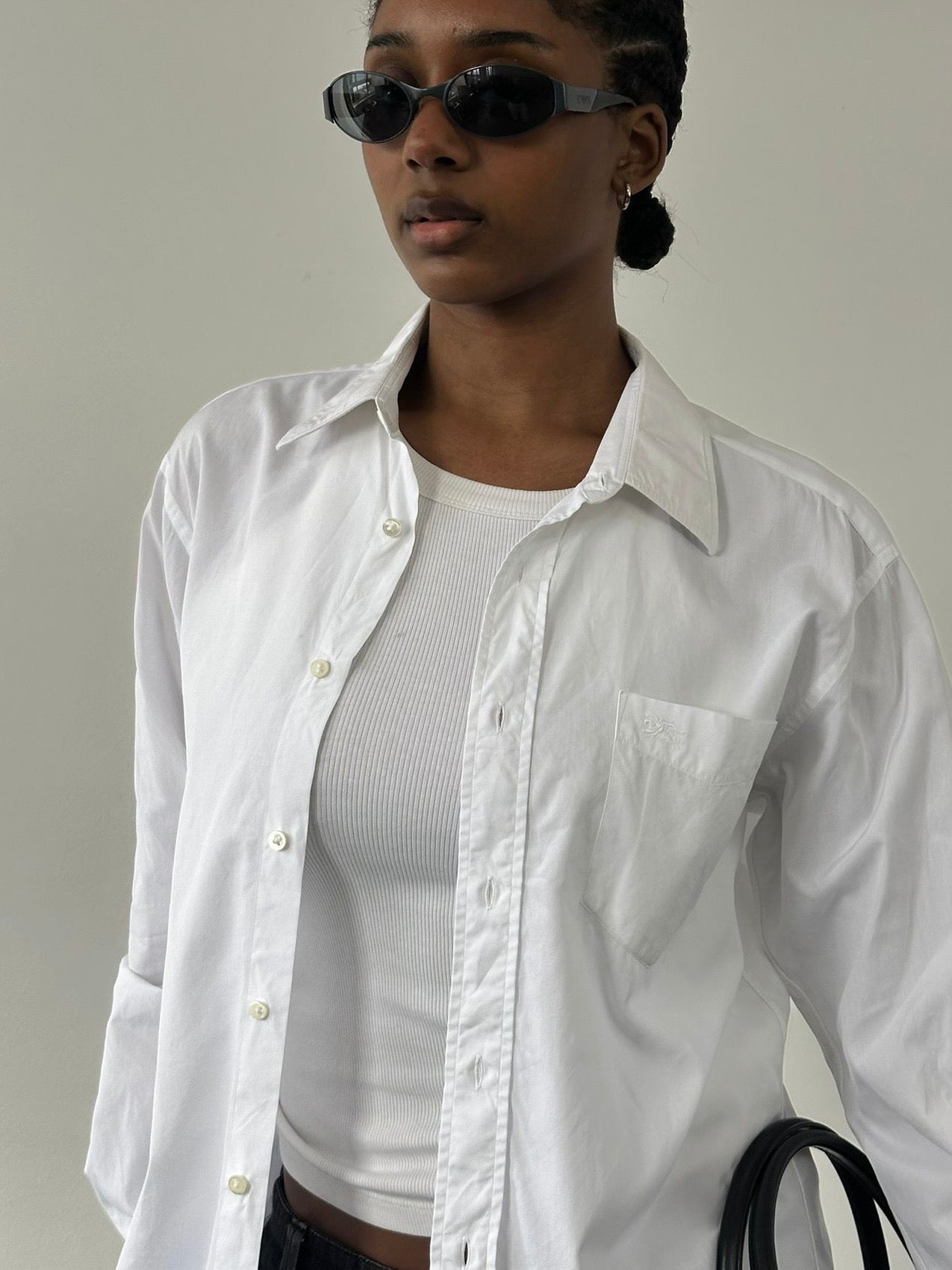 Burberry London 2000s Cotton Logo Shirt - M/L