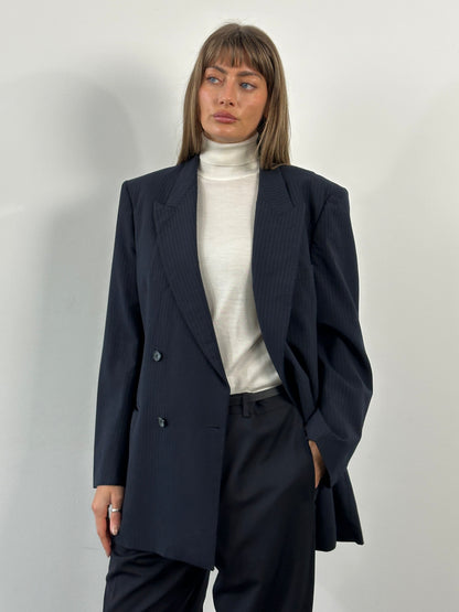 Yves Saint Laurent Menswear 1990s Pure Wool Double Breasted Blazer - 42R/XL