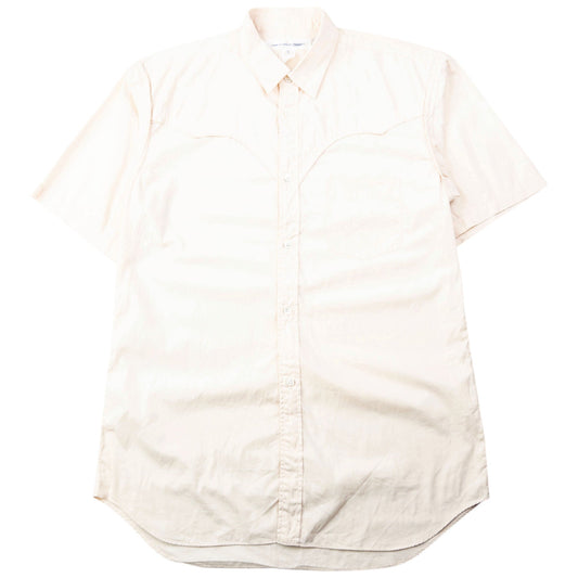 Vintage 2000s Comme Des Garçons SHIRT Western Short Sleeve Shirt Size L | Large, Cream