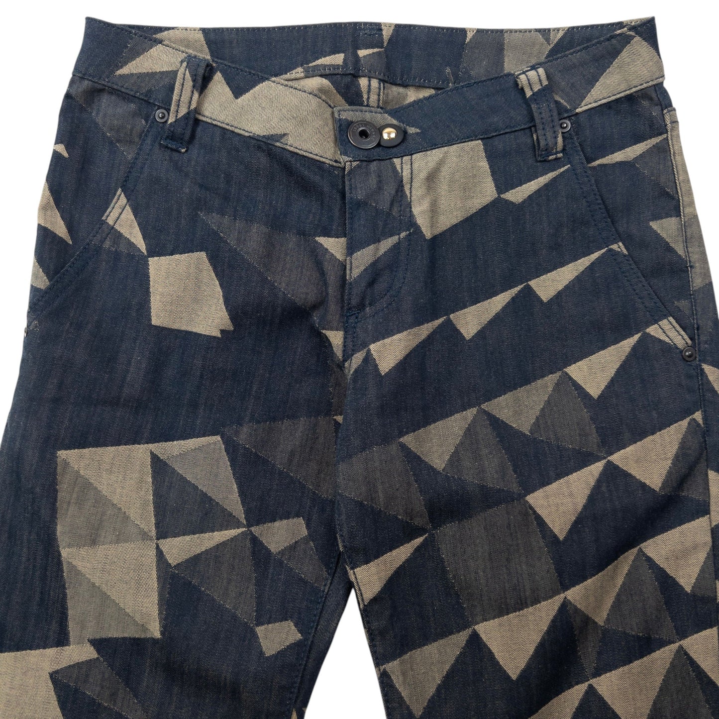 Vintage 2009 Issey Miyake Geometric Denim Jeans Size W28 | W28, Multicoloured
