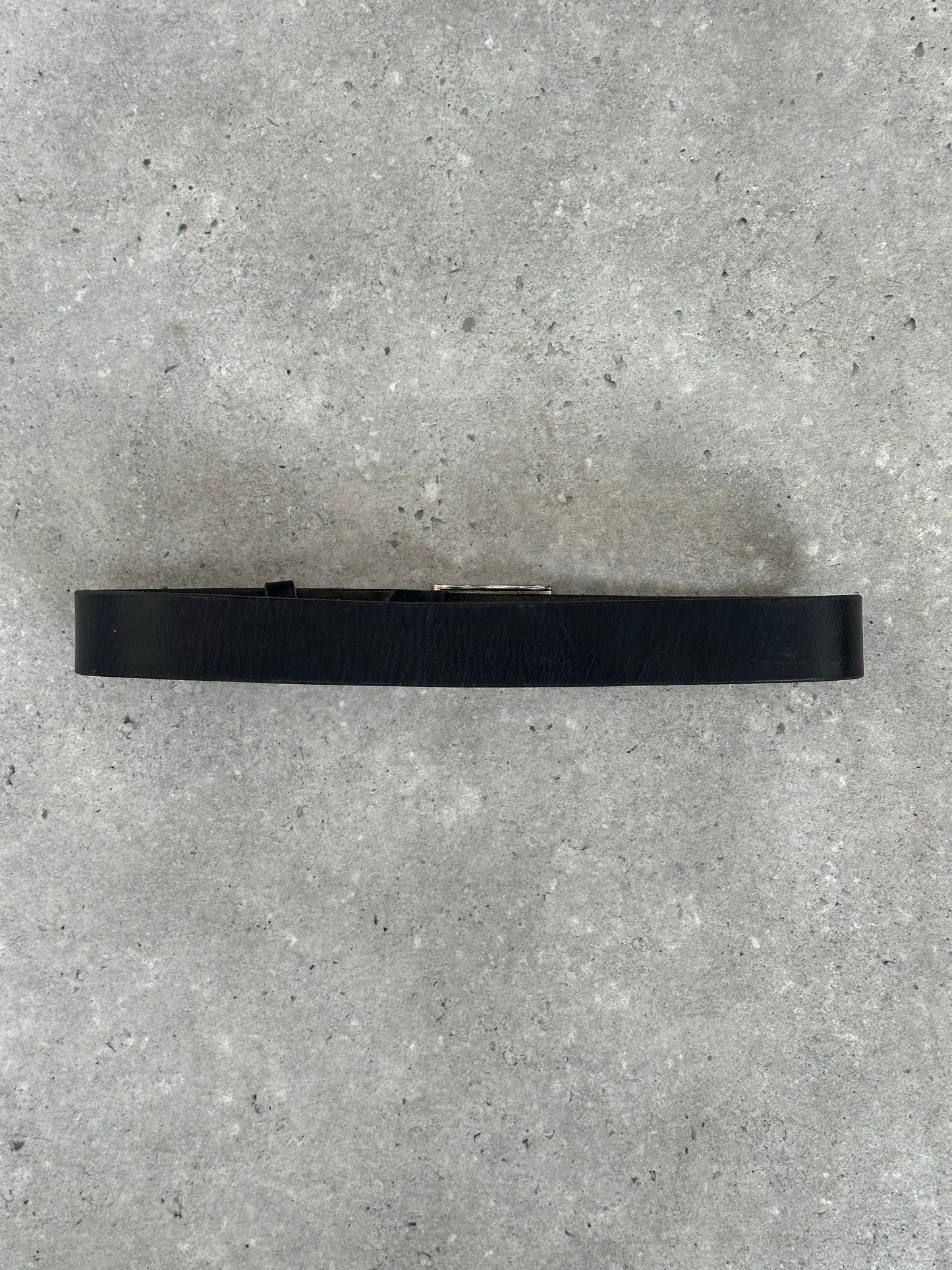 Armani Jeans 1990s Logo Buckle Leather Belt - W24-32