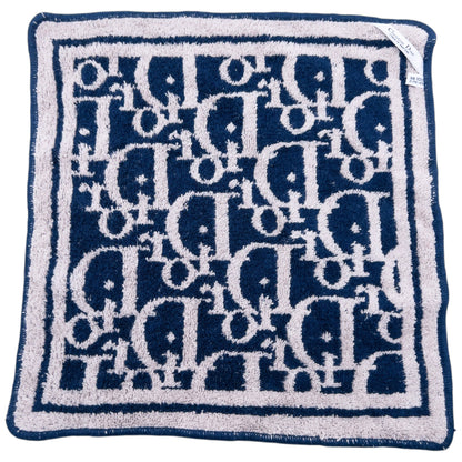 Vintage 90s Dior Monogram Flannel Towel | O/S, Navy