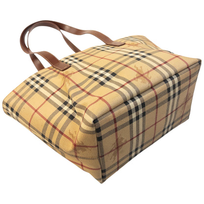 Vintage 2000s Burberry Nova Check Leather Shoulder Bag | O/S, Beige