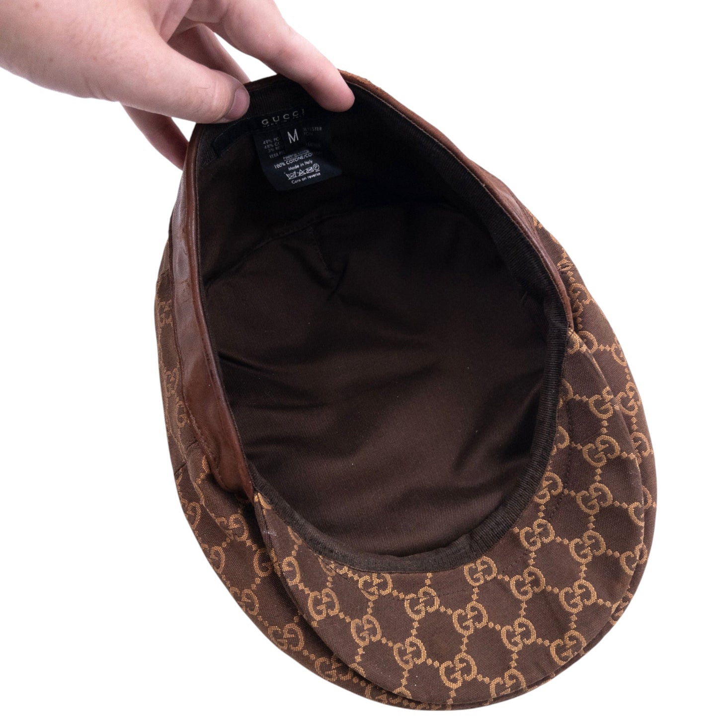 Vintage 2000s Gucci Monogram Flat Cap Size L | O/S, Brown