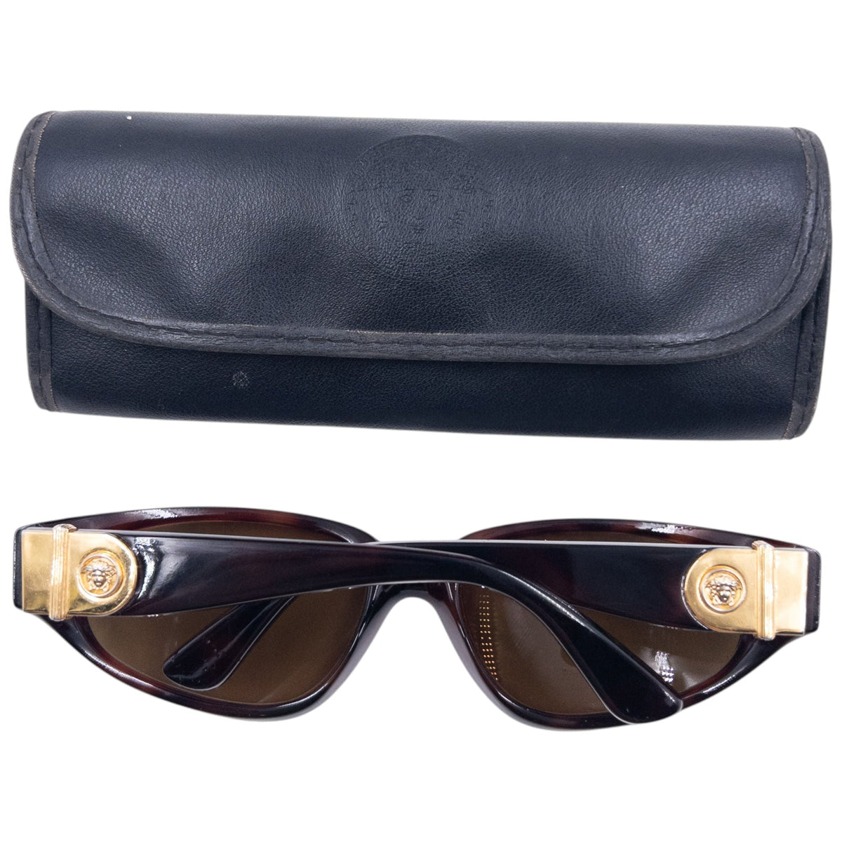 Vintage 90s Gianni Versace Tortoise Shell Sunglasses | O/S, Multicoloured